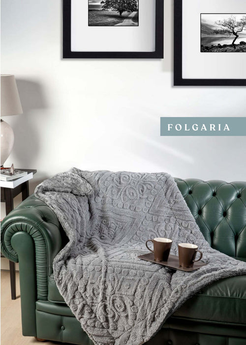 Coperta plaid acca24 folgaria in morbido pile + retro in sherpa