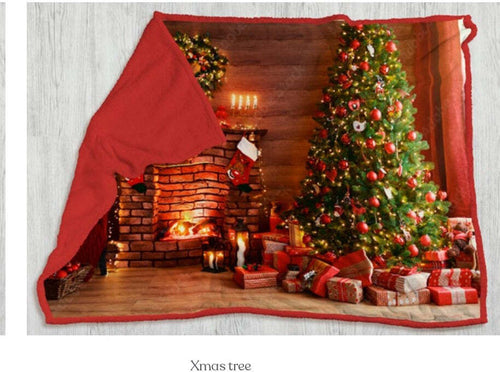 Coperta plaid Xmas tree in morbido pile + retro in sherpa – Acca24