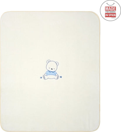 Coperta Ricamata 110X140X1 Cm Polar Azzurro Casa e cucina/Tessili per la casa/Biancheria per culle e lettini/Coperte e copertine/Coperte La Casa Del Bebè - Napoli, Commerciovirtuoso.it