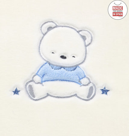 Coperta Ricamata 110X140X1 Cm Polar Azzurro Casa e cucina/Tessili per la casa/Biancheria per culle e lettini/Coperte e copertine/Coperte La Casa Del Bebè - Napoli, Commerciovirtuoso.it