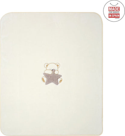 Coperta Ricamata 110X140X1 Cm Polar Grigio Casa e cucina/Tessili per la casa/Biancheria per culle e lettini/Coperte e copertine/Coperte La Casa Del Bebè - Napoli, Commerciovirtuoso.it