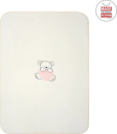 Coperta Ricamata 110X140X1 Cm Polar Rosa Casa e cucina/Tessili per la casa/Biancheria per culle e lettini/Coperte e copertine/Coperte La Casa Del Bebè - Napoli, Commerciovirtuoso.it