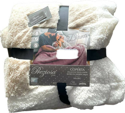Coperta Sherpa Plaid Diana By Preziosa Con Interno Sherpa Agenallato 200x210 Cm Casa e cucina/Tessili per la casa/Biancheria da letto/Coperte e trapunte/Plaid Puleo Casa - Palermo, Commerciovirtuoso.it