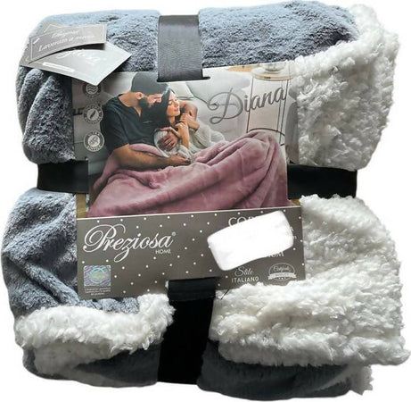 Coperta Sherpa Plaid Diana By Preziosa Con Interno Sherpa Agenallato Caldissima Coperta Plaid 180x150 Cm Casa e cucina/Tessili per la casa/Biancheria da letto/Coperte e trapunte/Plaid Puleo Casa - Palermo, Commerciovirtuoso.it
