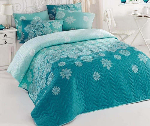 Coperta trapuntata Double Simay Turchese Casa e cucina/Tessili per la casa/Biancheria da letto/Coperte e trapunte/Trapunte Scontolo.net - Potenza, Commerciovirtuoso.it