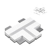 *STOCK* Angolo a T per Striscia In Gesso Ceramico ad incasso predisp. LED 90x150x205mm