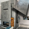 pannello rivoluzionario di Rivestimento interno-esterno in VERA PIETRA flessibile 61x122x0,3cm ANTRACITE