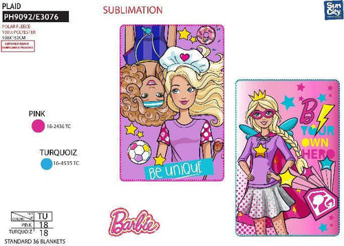 Copertina-Plaid-Barbie-100x150-cm-assortito-Suncity