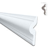 *STOCK FOLLI* Profilo a soffitto o boiserie in Polimeri Bianco RAL 9016 verniciabile 50X17mm (Prezzo al metro)