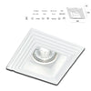 *STOCK* Portafaretto In Gesso Ceramico spirale 120x120mm 35W GU10 IP20
