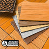 1mq (11 pezzi) di Pavimento Quadrotte in decking WPC da esterno 30X30cm (sp.2cm) inclusa struttura CLICK