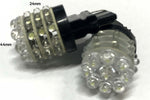 Coppia-2-Lampade-Led-T20-7440-W21W-Con-9-F5-Frontale-+-27-F3-Laterale-Bianco-Freddo-6000K-12V-2W-Carall