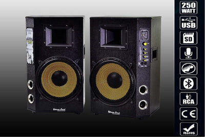 Coppia-Casse-Audio-Usb-Bluetooth-Per-Karaoke-Dj-Extreme-Sound-Maxtech-Cx-2s10u-b