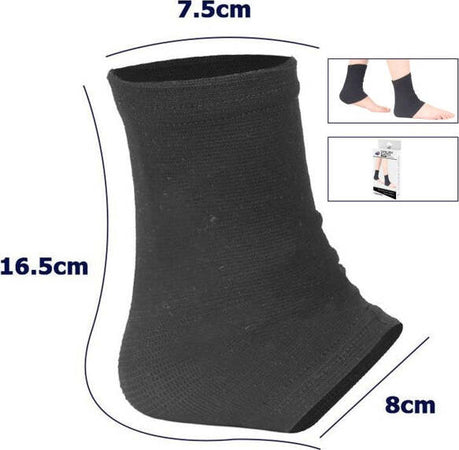Coppia-Cavigliere-Supporto-Per-Caviglia-Anallergica-Elastica-Per-Bambini-Nero
