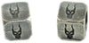 Coppia Charm passanti in argento brunito con Mamuthones Filu e Trama
