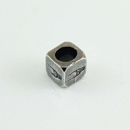 Coppia Charm passanti in argento brunito con Mamuthones Filu e Trama
