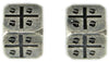 Coppia Charm passanti in argento brunito con quattro mori Filu e Trama
