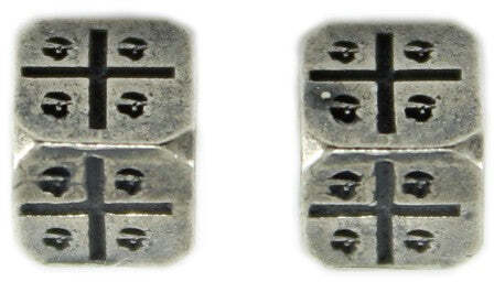 Coppia Charm passanti in argento brunito con quattro mori Filu e Trama