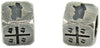Coppia Charm passanti in argento brunito con sardegna e quattro mori Filu e Trama