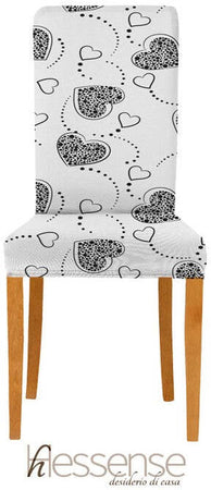 Coppia Coprisedia Con Schienale Elasticizzato Brio Hessense Linea Cuori