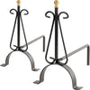 Coppia di Alari poggia legna per camino 40 x 15 x h 35 cm in ferro battuto Fai da te/Caminetti e accessori/Accessori per caminetto/Culle portalegna La Zappa - Altamura, Commerciovirtuoso.it