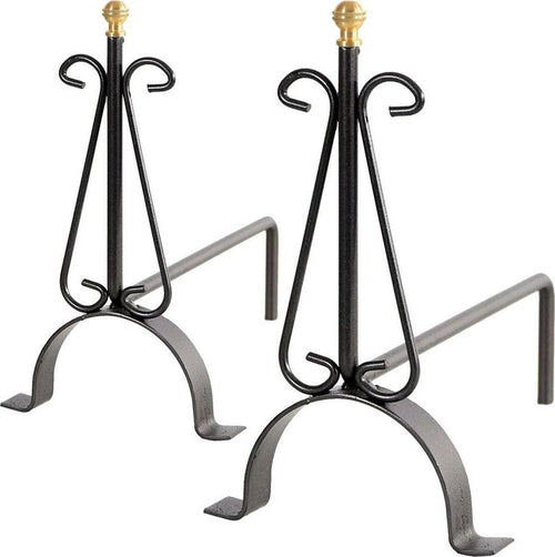 Coppia di Alari poggia legna per camino 40 x 15 x h 35 cm in ferro battuto Fai da te/Caminetti e accessori/Accessori per caminetto/Culle portalegna La Zappa - Altamura, Commerciovirtuoso.it