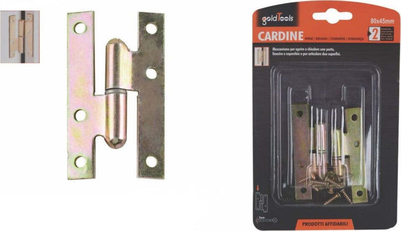 Coppia Di Cerniere Cerniera A H Cardine Per Porta Finestra 80x45x2mm Viti 91156 Fai da te/Ferramenta/Ferramenta e serrature per porte/Cardini Trade Shop italia - Napoli, Commerciovirtuoso.it