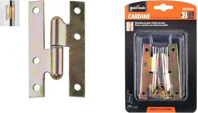 Coppia Di Cerniere Cerniera A H Cardine Per Porta Finestra 95x55x2mm Viti 91157 Fai da te/Ferramenta/Ferramenta e serrature per porte/Cardini Trade Shop italia - Napoli, Commerciovirtuoso.it