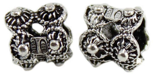 Coppia di Charm passanti in argento brunito filigrana sarda Filu e Trama