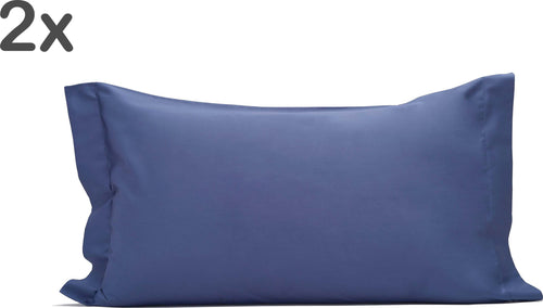 Coppia Di Federe A 2 Volani In Raso Di Puro Cotone Blu Set Federe 2 Pz. Federa Tinta Unita In Raso 100% Made In Italy Casa e cucina/Tessili per la casa/Biancheria da letto/Lenzuola e federe/Federe Vanita di raso - Sesto San Giovanni, Commerciovirtuoso.it