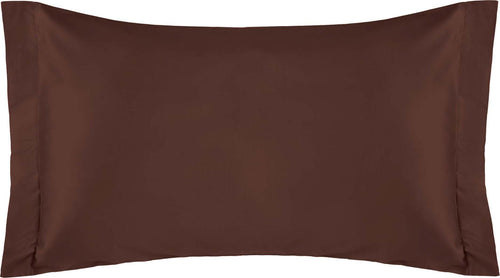 Coppia di federe a 2 volani  in Raso di puro cotone Cacao Casa e cucina/Tessili per la casa/Biancheria da letto/Lenzuola e federe/Federe Vanita di raso - Sesto San Giovanni, Commerciovirtuoso.it