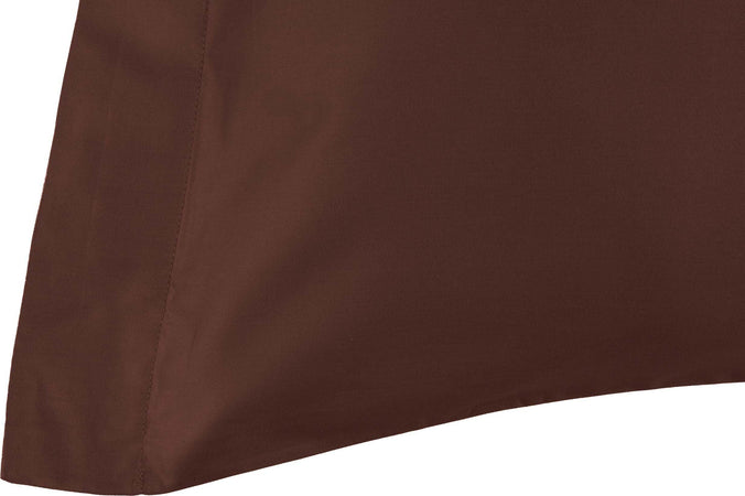 Coppia di federe a 2 volani  in Raso di puro cotone Cacao Casa e cucina/Tessili per la casa/Biancheria da letto/Lenzuola e federe/Federe Vanita di raso - Sesto San Giovanni, Commerciovirtuoso.it