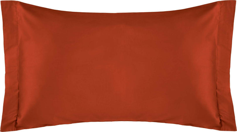 Coppia di federe a 2 volani  in Raso di puro cotone Ruggine Casa e cucina/Tessili per la casa/Biancheria da letto/Lenzuola e federe/Federe Vanita di raso - Sesto San Giovanni, Commerciovirtuoso.it