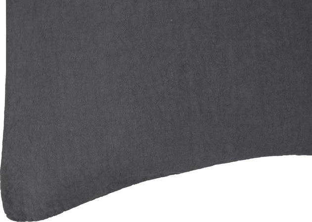 Coppia Di Federe in Puro Lino Stone Washed Antracite Casa e cucina/Tessili per la casa/Biancheria da letto/Lenzuola e federe/Federe Vanita di raso - Sesto San Giovanni, Commerciovirtuoso.it