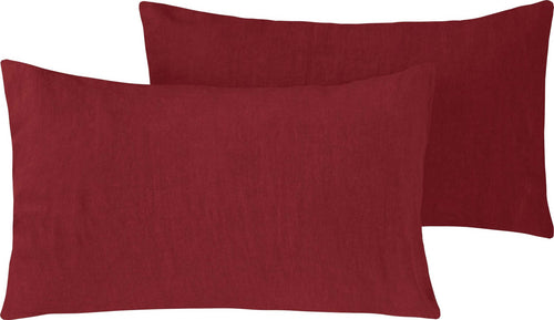 Coppia Di Federe in Puro Lino Stone Washed Bordeaux Casa e cucina/Tessili per la casa/Biancheria da letto/Lenzuola e federe/Federe Vanita di raso - Sesto San Giovanni, Commerciovirtuoso.it