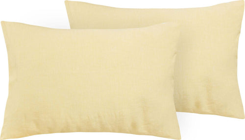Coppia Di Federe In Puro Lino Stone Washed Giallo Pastello Casa e cucina/Tessili per la casa/Biancheria da letto/Lenzuola e federe/Federe Vanita di raso - Sesto San Giovanni, Commerciovirtuoso.it