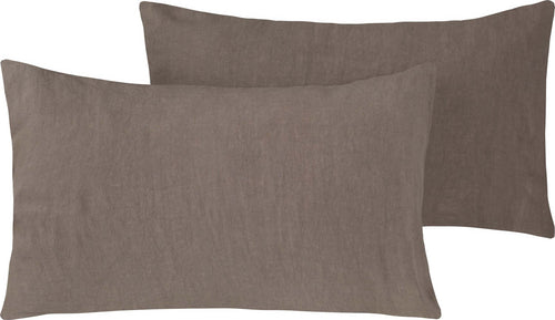 Coppia Di Federe in Puro Lino Stone Washed Tortora Casa e cucina/Tessili per la casa/Biancheria da letto/Lenzuola e federe/Federe Vanita di raso - Sesto San Giovanni, Commerciovirtuoso.it
