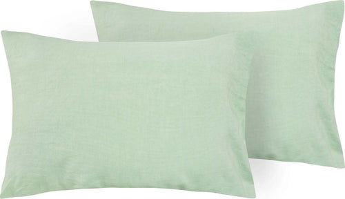Coppia Di Federe In Puro Lino Stone Washed Verde Menta Casa e cucina/Tessili per la casa/Biancheria da letto/Lenzuola e federe/Federe Vanita di raso - Sesto San Giovanni, Commerciovirtuoso.it