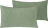 Coppia Di Federe in Puro Lino Stone Washed Verde Oliva Casa e cucina/Tessili per la casa/Biancheria da letto/Lenzuola e federe/Federe Vanita di raso - Sesto San Giovanni, Commerciovirtuoso.it