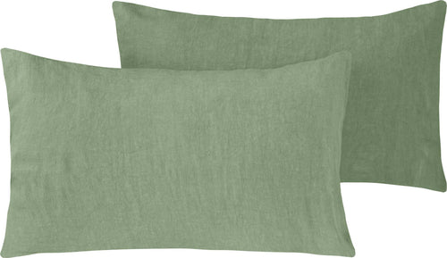 Coppia Di Federe in Puro Lino Stone Washed Verde Oliva Casa e cucina/Tessili per la casa/Biancheria da letto/Lenzuola e federe/Federe Vanita di raso - Sesto San Giovanni, Commerciovirtuoso.it