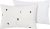 Coppia-di-federe-Set-di-2-federe-bifaccia-doubleface-in-cotone-copricuscino-guanciale-letto-50x80-cm-made-in-italy-COSTELLAZIONI-/-BIANCO