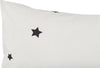 Coppia-di-federe-Set-di-2-federe-bifaccia-doubleface-in-cotone-copricuscino-guanciale-letto-50x80-cm-made-in-italy-COSTELLAZIONI-/-BIANCO