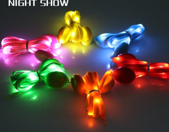 COPPIA DI LACCI PIATTI PER SCARPE COLORATI CON LUCI A LED STRINGHE SNEAKER  Trade Shop italia - Napoli, Commerciovirtuoso.it