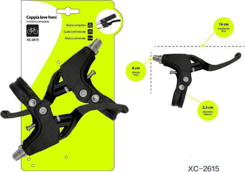 Coppia Di Leve Freni In Resina Per Bicicletta Bici Attacco Universale Xc-2615 Sport e Tempo Libero > Ciclismo > Ricambi per Bici > Sport Trade Shop italia - Napoli, Commerciovirtuoso.it