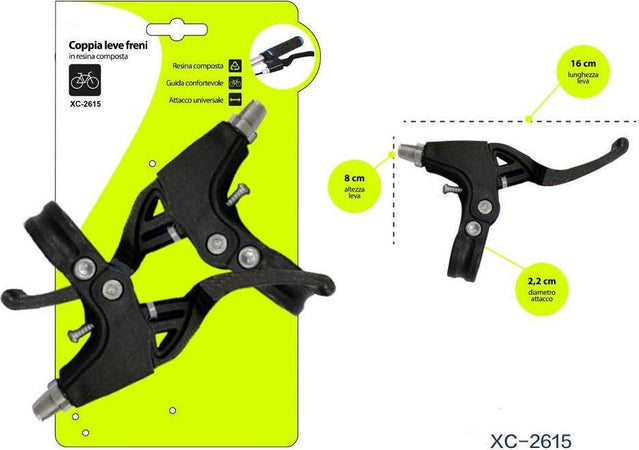 Coppia Di Leve Freni In Resina Per Bicicletta Bici Attacco Universale Xc-2615 Sport e Tempo Libero > Ciclismo > Ricambi per Bici > Sport Trade Shop italia - Napoli, Commerciovirtuoso.it