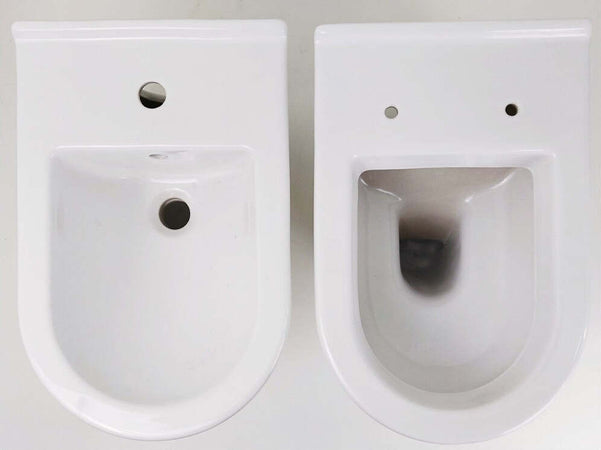 Coppia di Sanitari in Ceramica Vaso WC + Bidet a Pavimento Filo Parete Vitra S50 Fai da te/Attrezzature per cucine e bagni/Attrezzature per bagni/Bidet Ogomondo - Martina Franca, Commerciovirtuoso.it