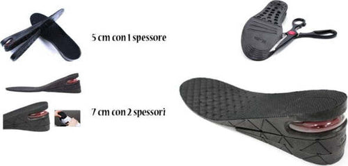Coppia-Di-Solette-Alza-Tacchi-Tacco-Per-Uomo-Nero-Alzatacco-Per-Scarpe-Altezza