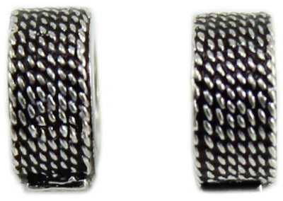 Coppia di stopper in argento per bracciale componibile Sinnus Filu e Trama