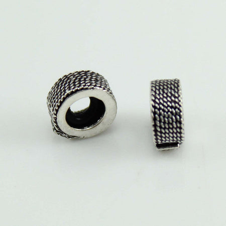 Coppia di stopper in argento per bracciale componibile Sinnus Filu e Trama