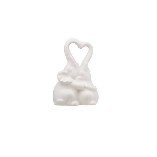 Coppia Elefanti Porcellana Schonherr White Wedding Love